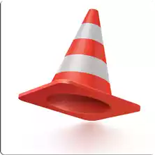 الأقماع المرورية Traffic cones Traffic cones mark off areas for construction/traffic control.