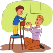 اصلاح الأغراض المنزلية Household repairing Dad is good at household repairing.